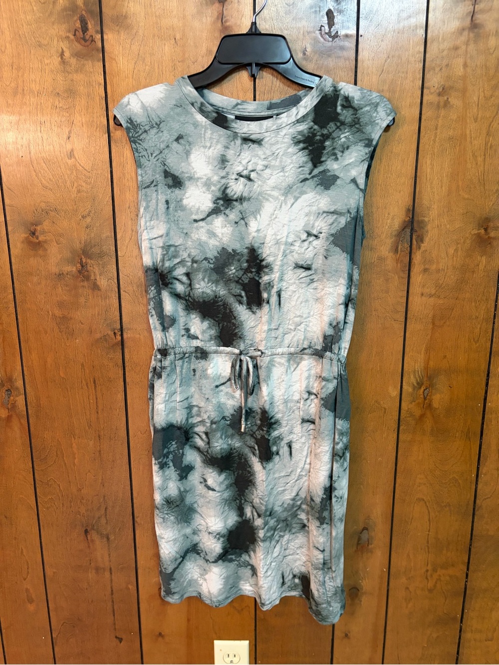 Cynthia Rowley Tie-Dye Dress in Black and Gray
